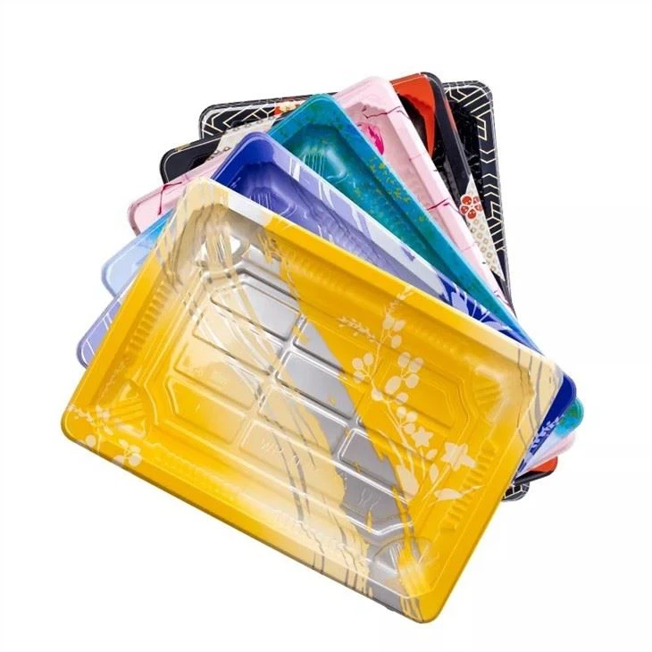 Disposable Plastic Box For Sushi With Lid