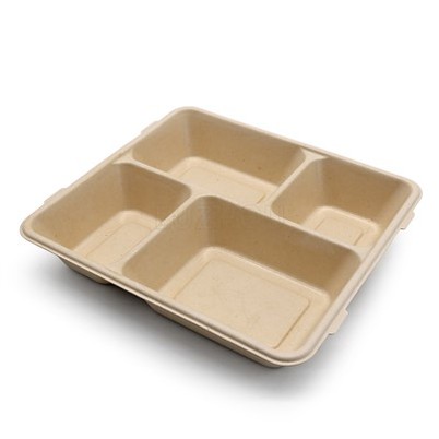 4 Compartments Bagasse Lunch Box