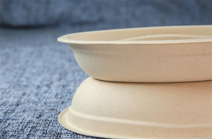 Disposable 700ml U-shaped Oval Bagasse Bowl